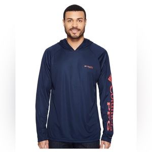 Navy Blue Men’s Columbia PFG Terminal Tackle Hoodie L